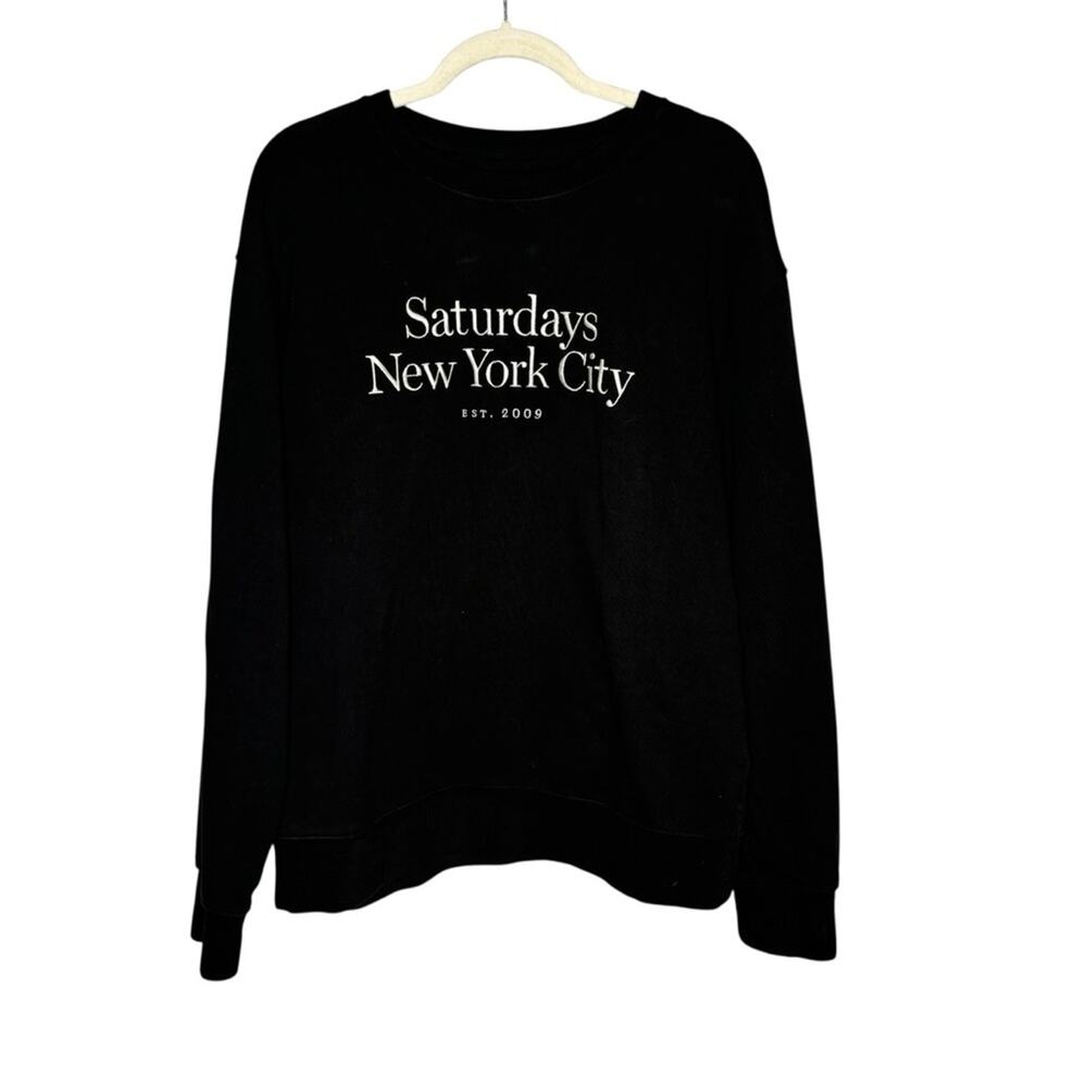 Saturdays NYC Black Bowery Miller Standard Sweatshirt - Picture 2 of 9